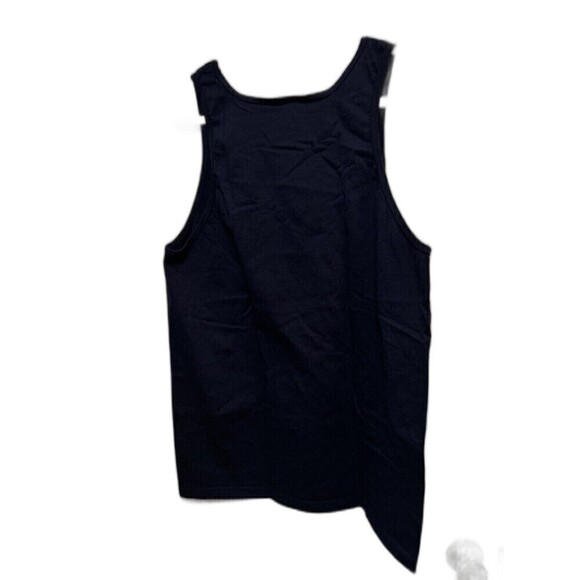 Vintage 90s Pluma Heavyweight Cotton USA Tank Muscle Tee Bodybuilder Navy Mens L - Picture 2 of 14